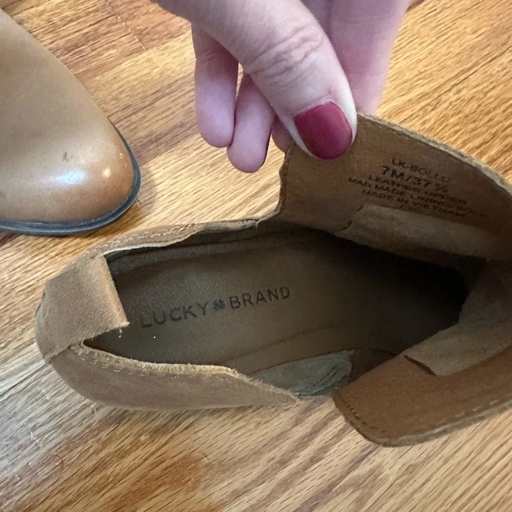 Lucky Brand Women's‎ Tan Cutout Ankle Booties size 7